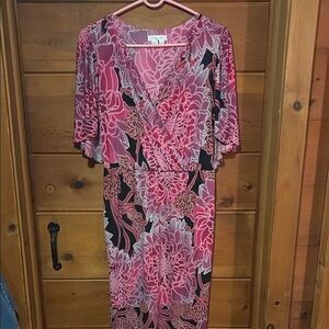 London Times Floral Midi Dress